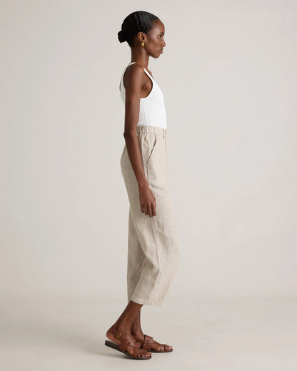 100% European Linen Pants - XS / White