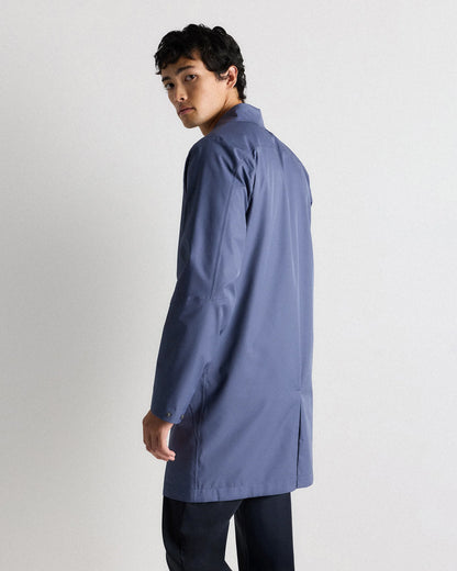 Weather Proof Long Rain Jacket - S / Storm Blue