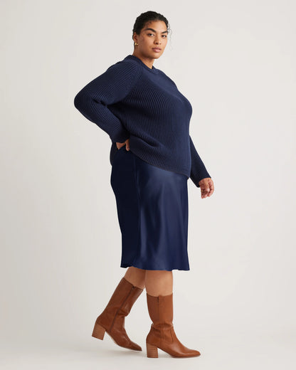 100% Washable Silk Skirt - 1X / Wine Tasting Red