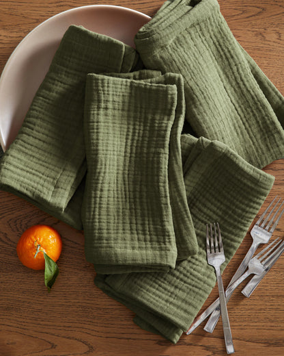 Organic Cotton Gauze Napkins - One Size / Chocolate