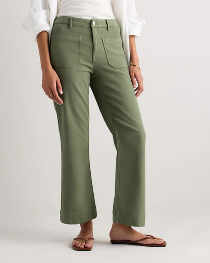 French Terry Wide Leg Pants - 0 / Deep Navy