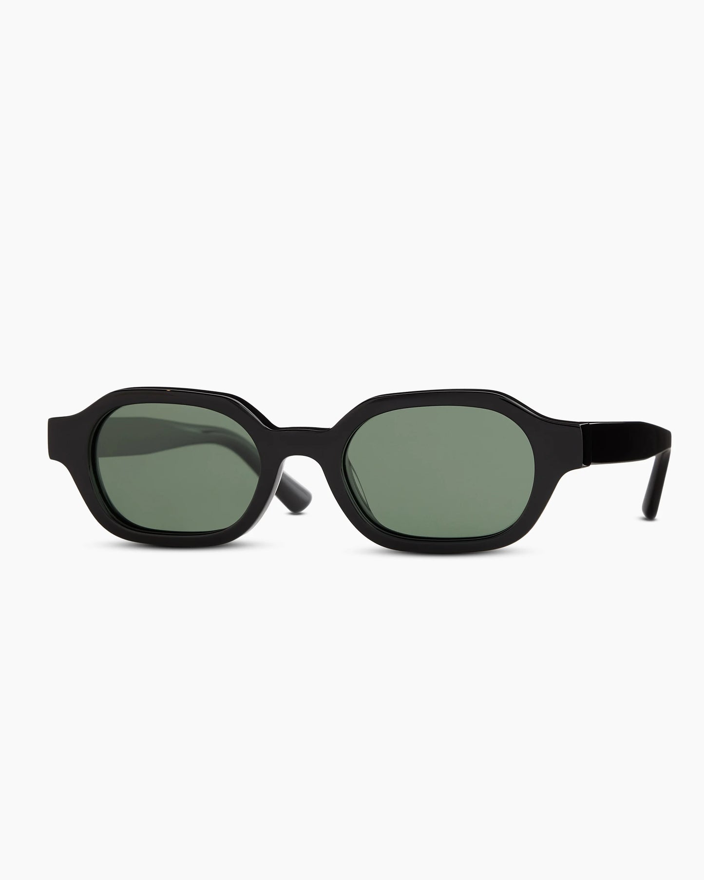 Sardinia Polarized Acetate Sunglasses - One Size / Black with Green lens