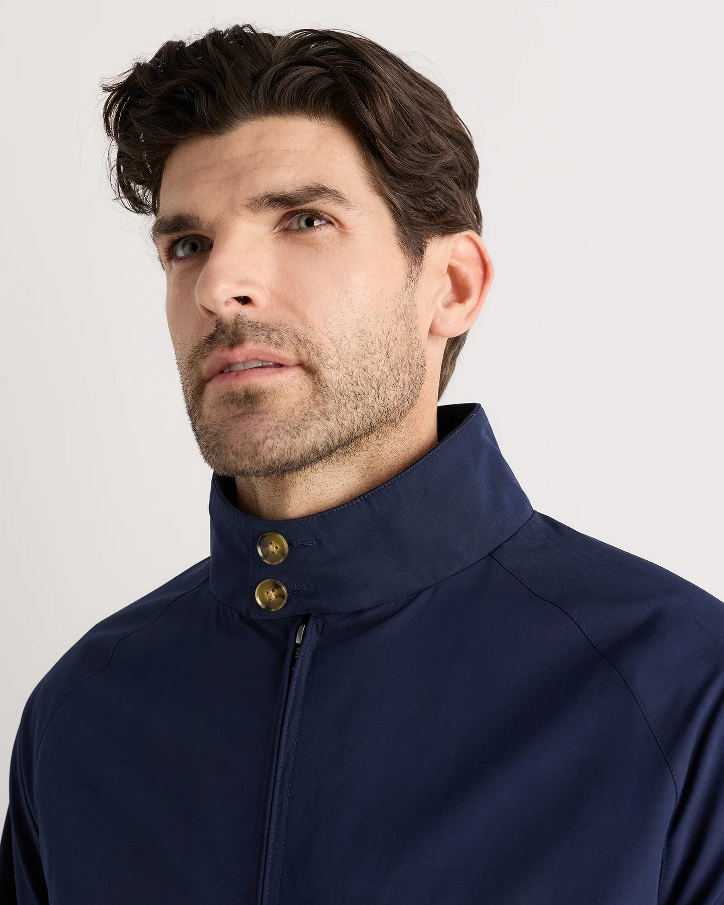 Heritage Water-Resistant Harrington Jacket - S / Deep Navy