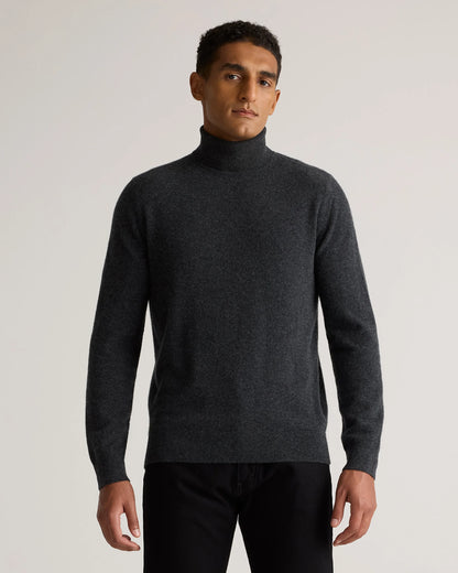 Mongolian Cashmere Turtleneck Sweater - S / Black