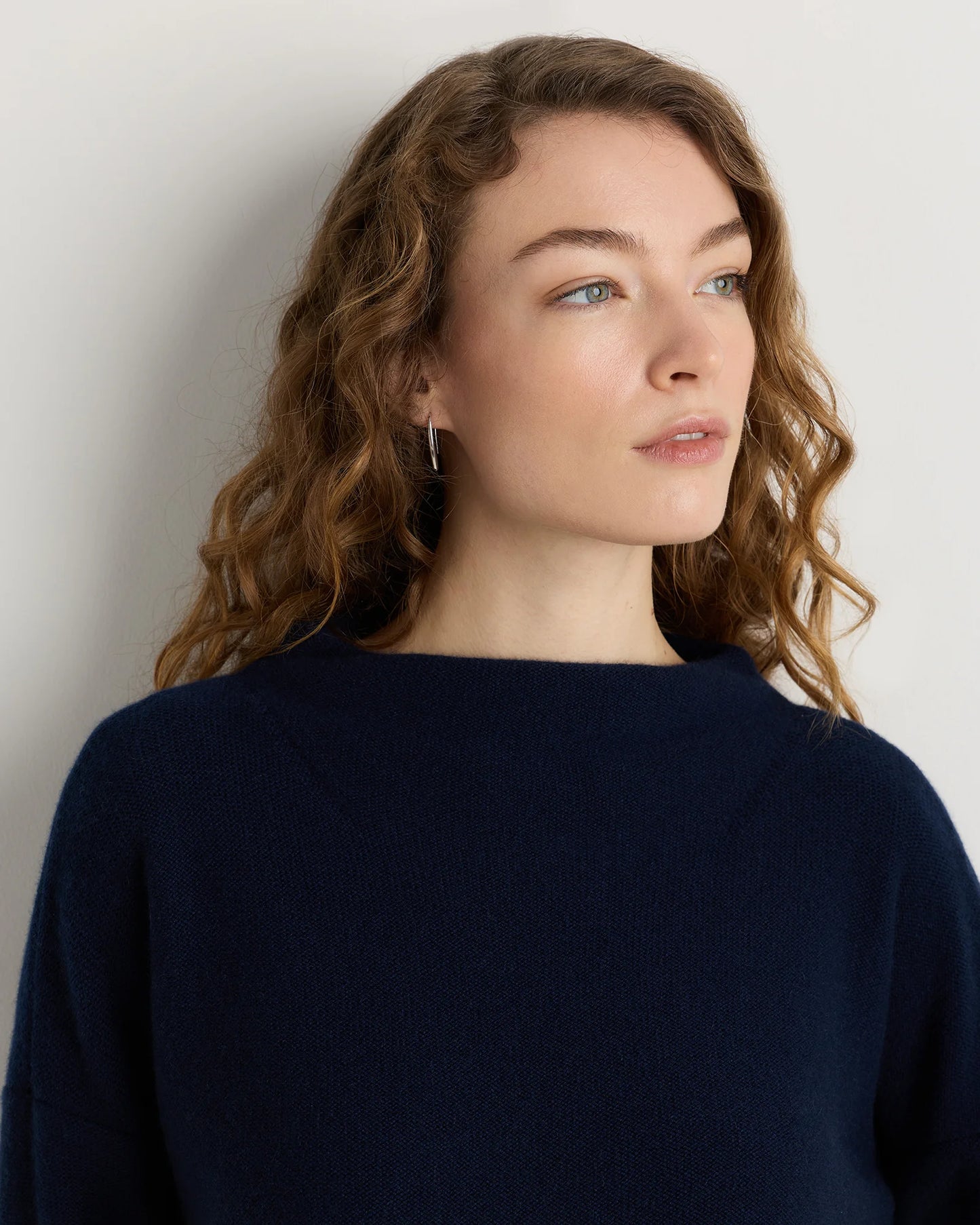 Mongolian Cashmere Funnel Neck Sweater - XS / Heather Grey