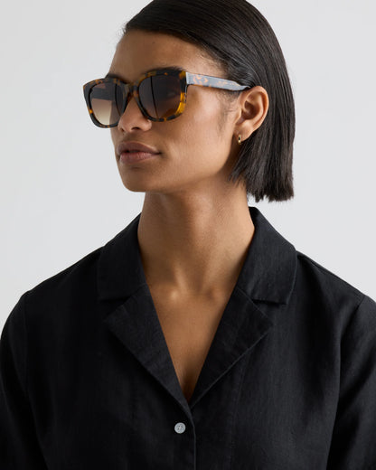 Barcelona Polarized Acetate Sunglasses - One Size / Tortoise with Brown Gradient lens