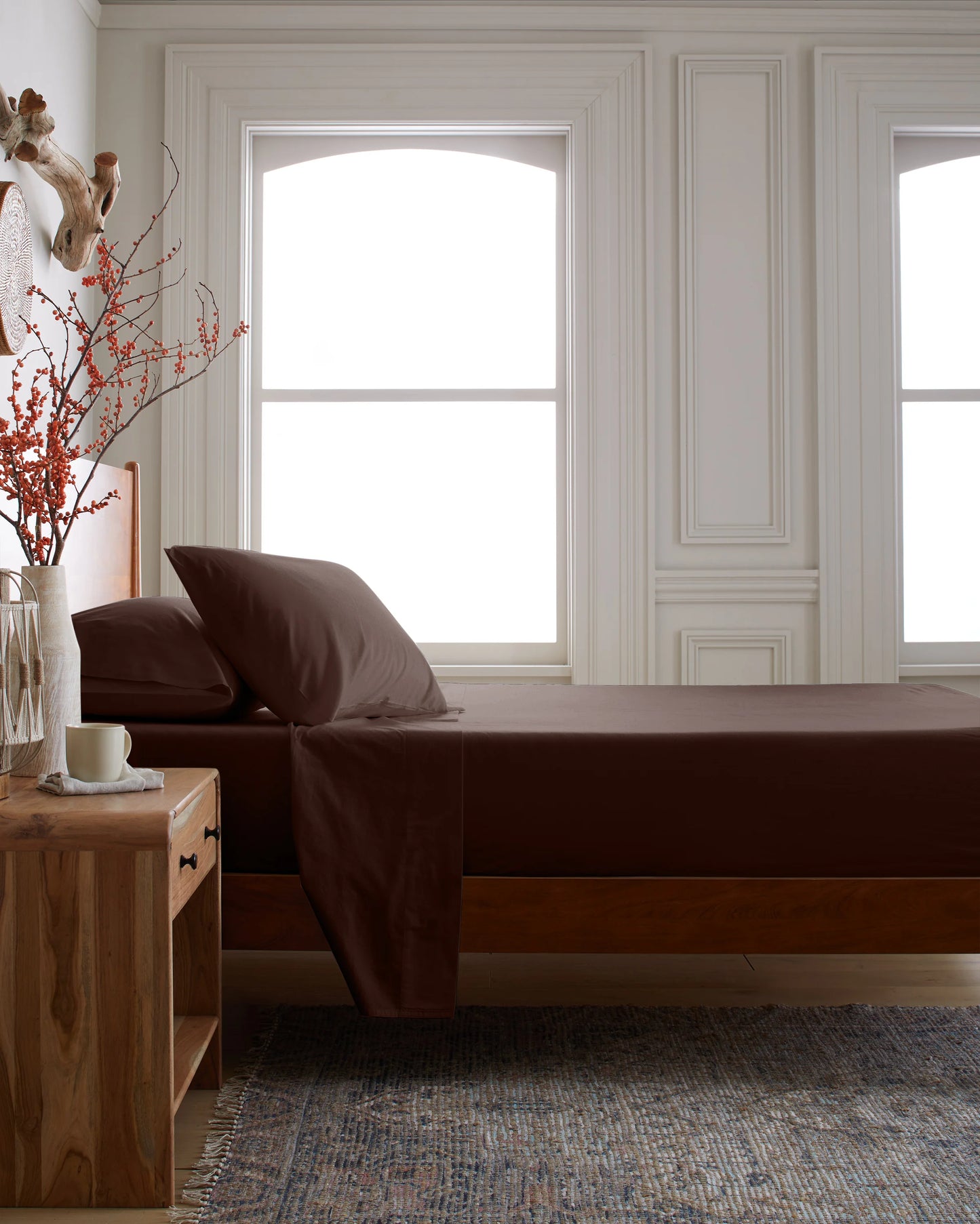 Organic Brushed Cotton Sheet Set - Twin / Toffee
