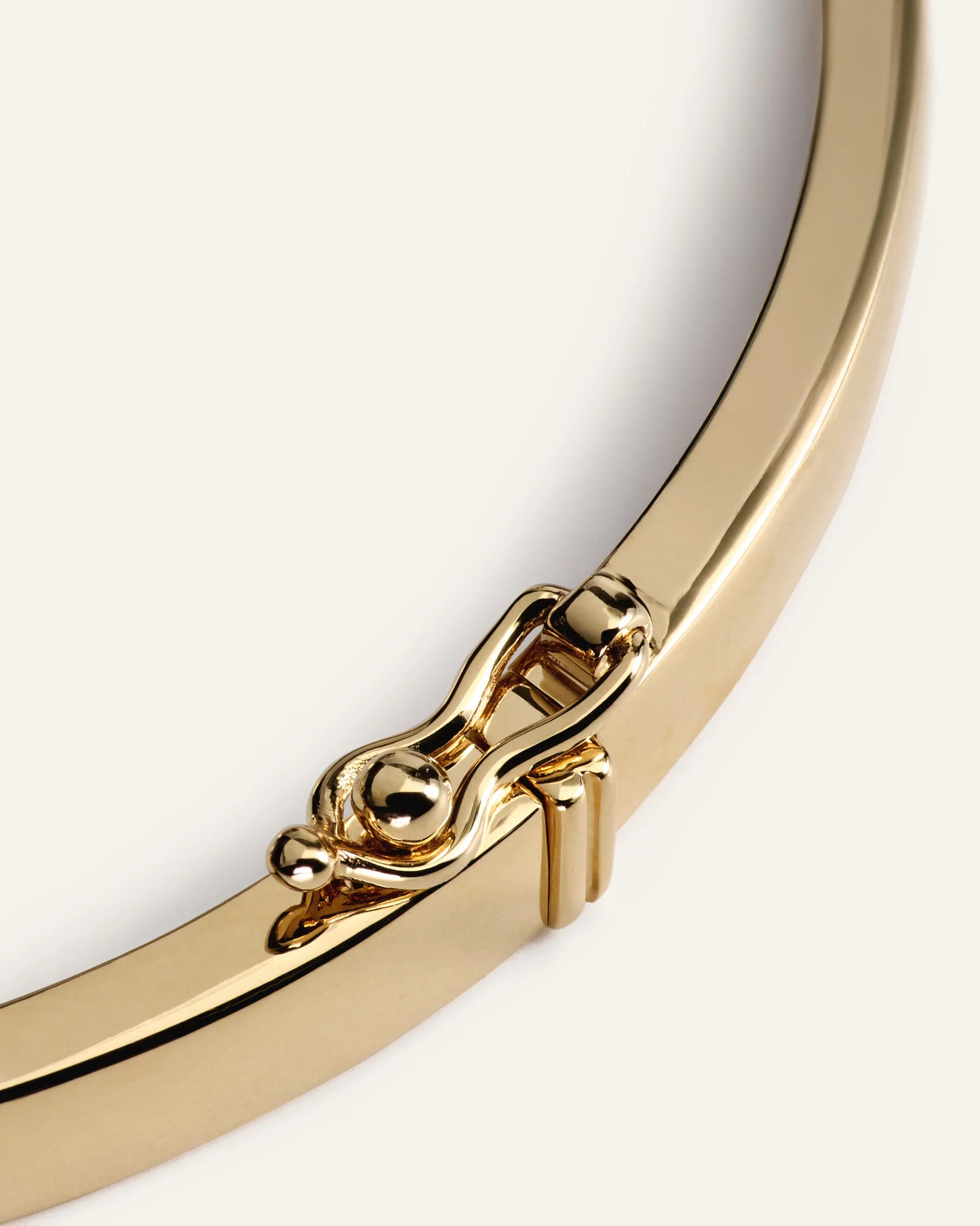 14K Gold Natural Diamond Inlay Bangle - Small / Yellow Gold