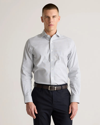 Organic Cotton Oxford Non-Iron Dress Shirt - S / Bold Black