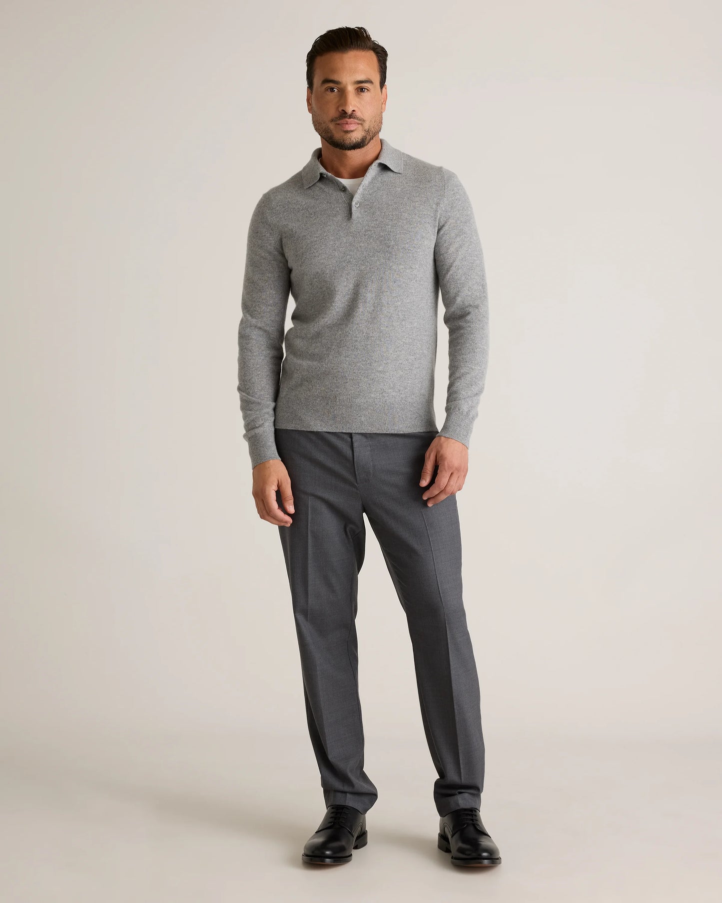 Mongolian Cashmere Polo Sweater - S / True Navy
