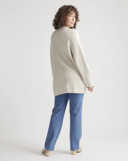 100% Organic Cotton Oversized Cardigan - XS / Camel