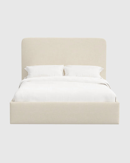 100% Linen Curved Bed - Full / Canvas