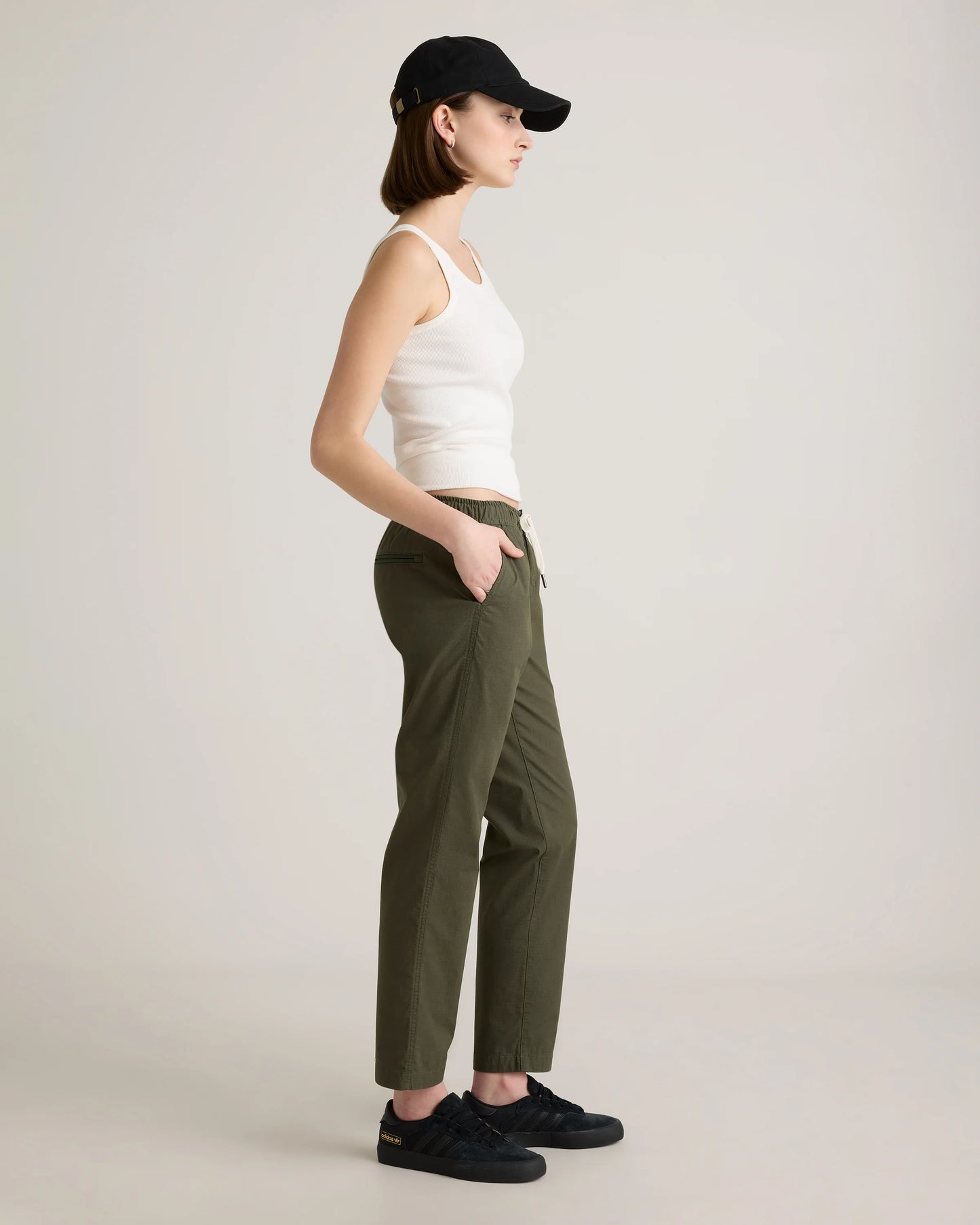 Organic Stretch Ripstop Straight Pants - XS / Steel