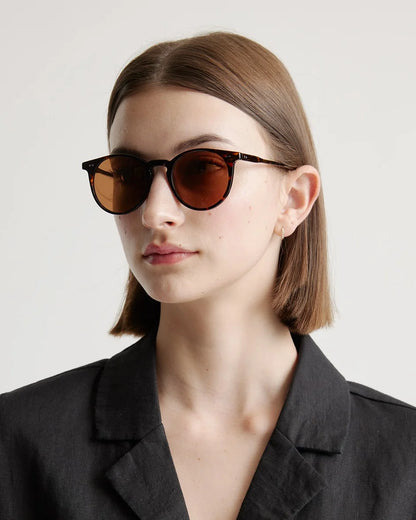 Noah Polarized Acetate Sunglasses - Standard / Tortoise with Brown lens