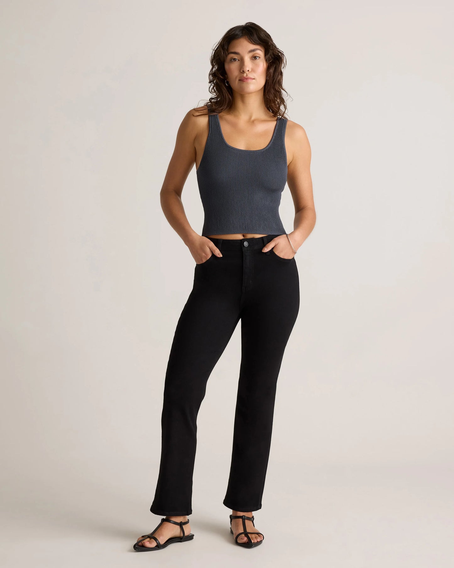 Bella Stretch Kick Flare Jeans - 24 / Deep Rinse