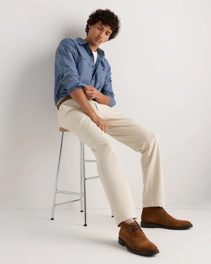 Organic Cotton Stretch Chino Pants - Straight - 30X30 / Stone