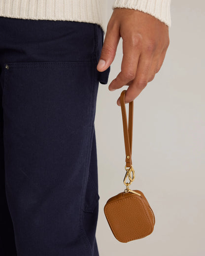 Italian Leather Zip Case - One Size / Black