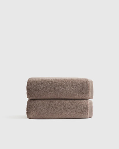 Plush Organic Turkish Cotton Bath Towel (Set of 2) - One Size / White