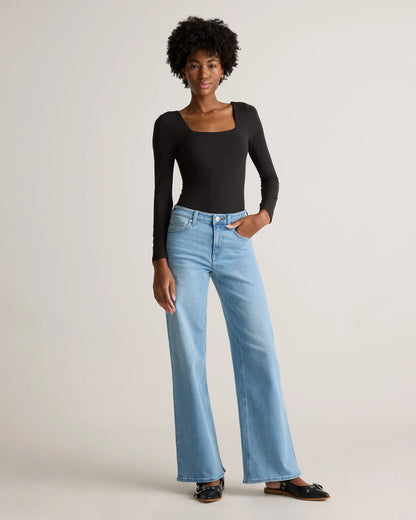 Bella Stretch Wide Leg Jeans - 24 / Frosted Blue