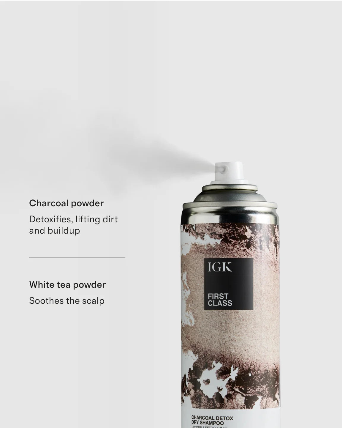 First Class Charcoal Detox Dry Shampoo 6.3 oz by IGK - One Size / No Color