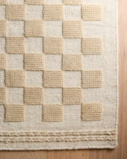 Romy Handwoven Wool Rug - 5' x 8' / Beige