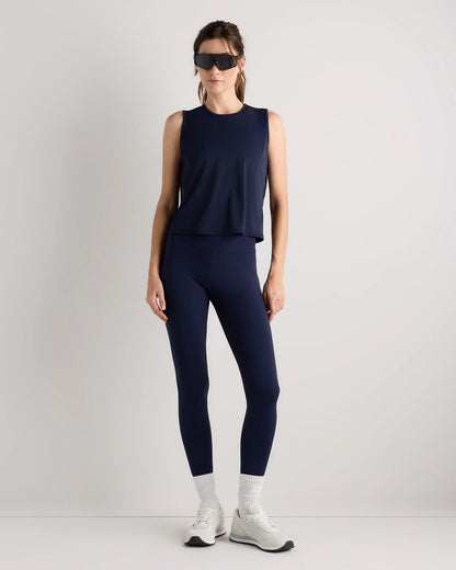 Essential Run Cropped Muscle Tank - XS / Deep Navy