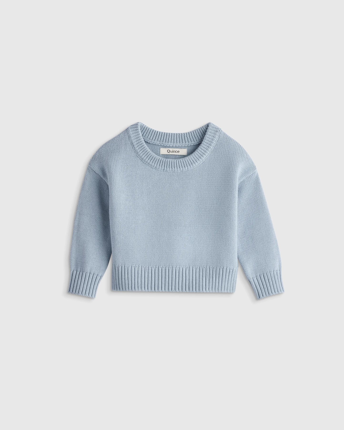 100% Organic Cotton Crewneck Sweater - 9-12M / Navy/White