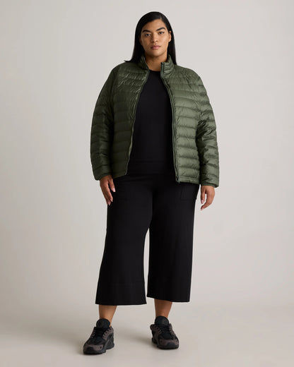 Lightweight Down Packable Puffer Jacket - 1X / Black
