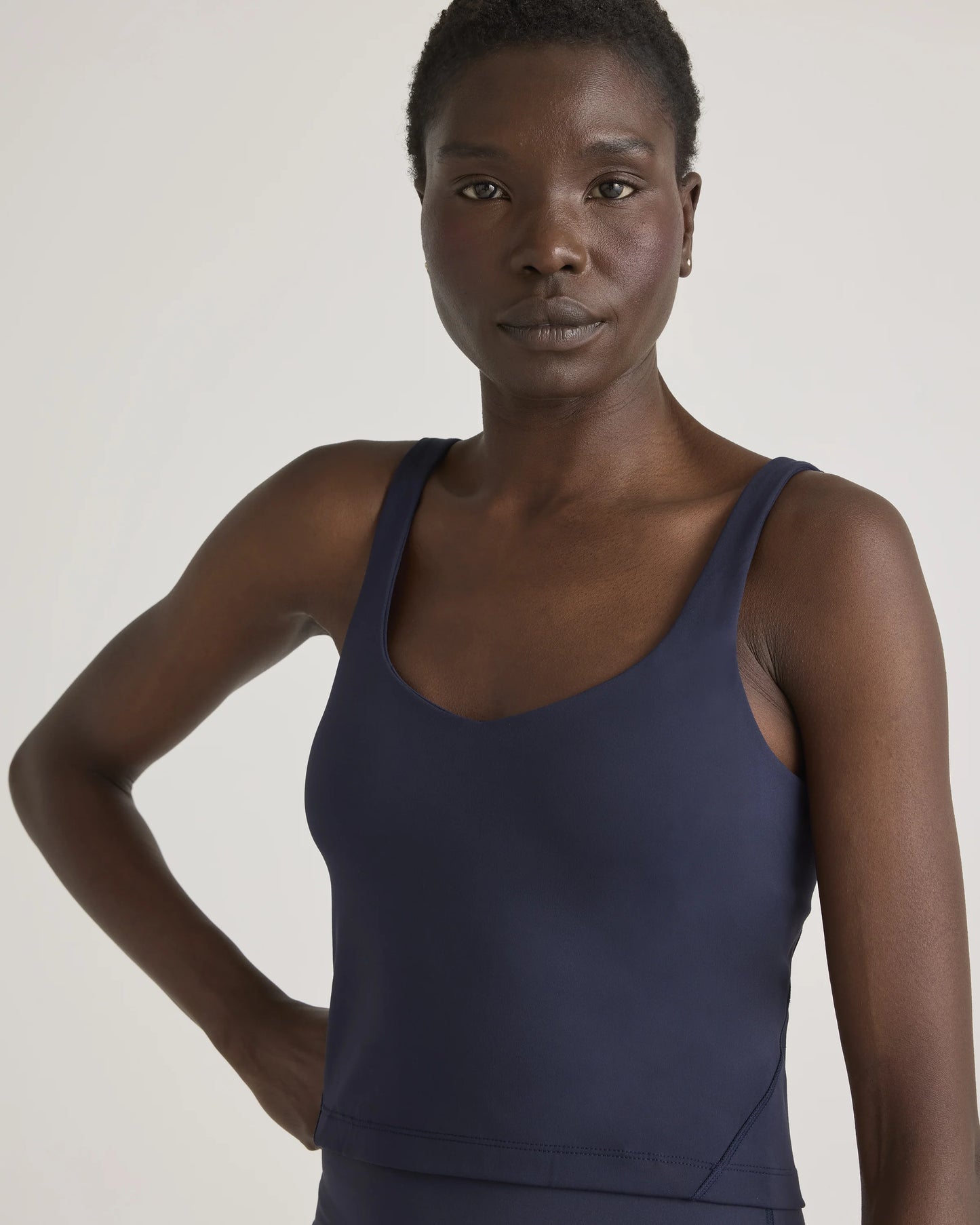 Ultra-Form V-Neck Cropped Tank - XS / Forest Green