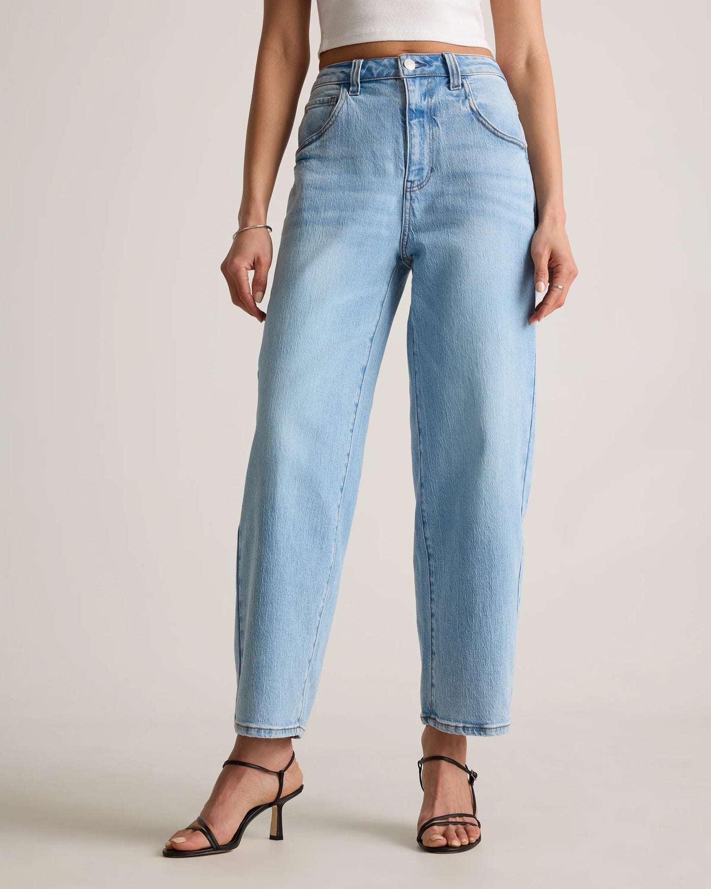 Bella Stretch Barrel Jeans - 24 / Cool Blue