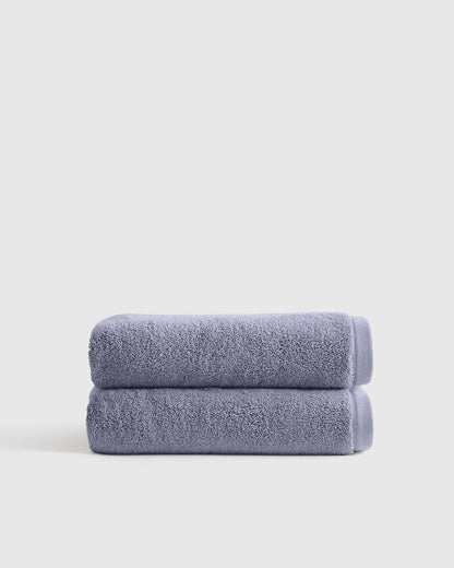 Plush Organic Turkish Cotton Hand Towel (Set of 2) - One Size / White