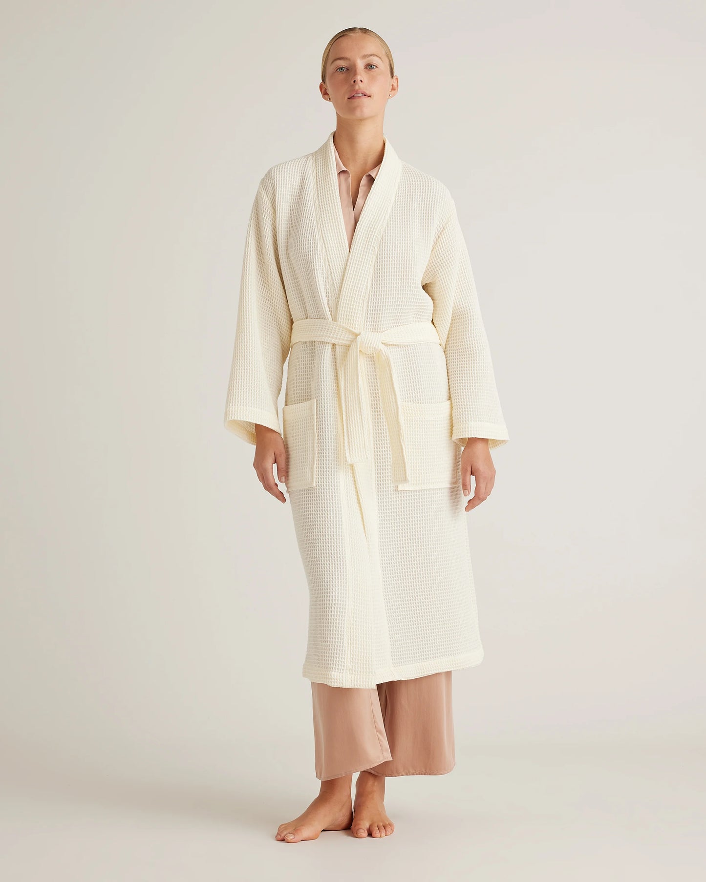 Organic Turkish Waffle Robe - XS / White