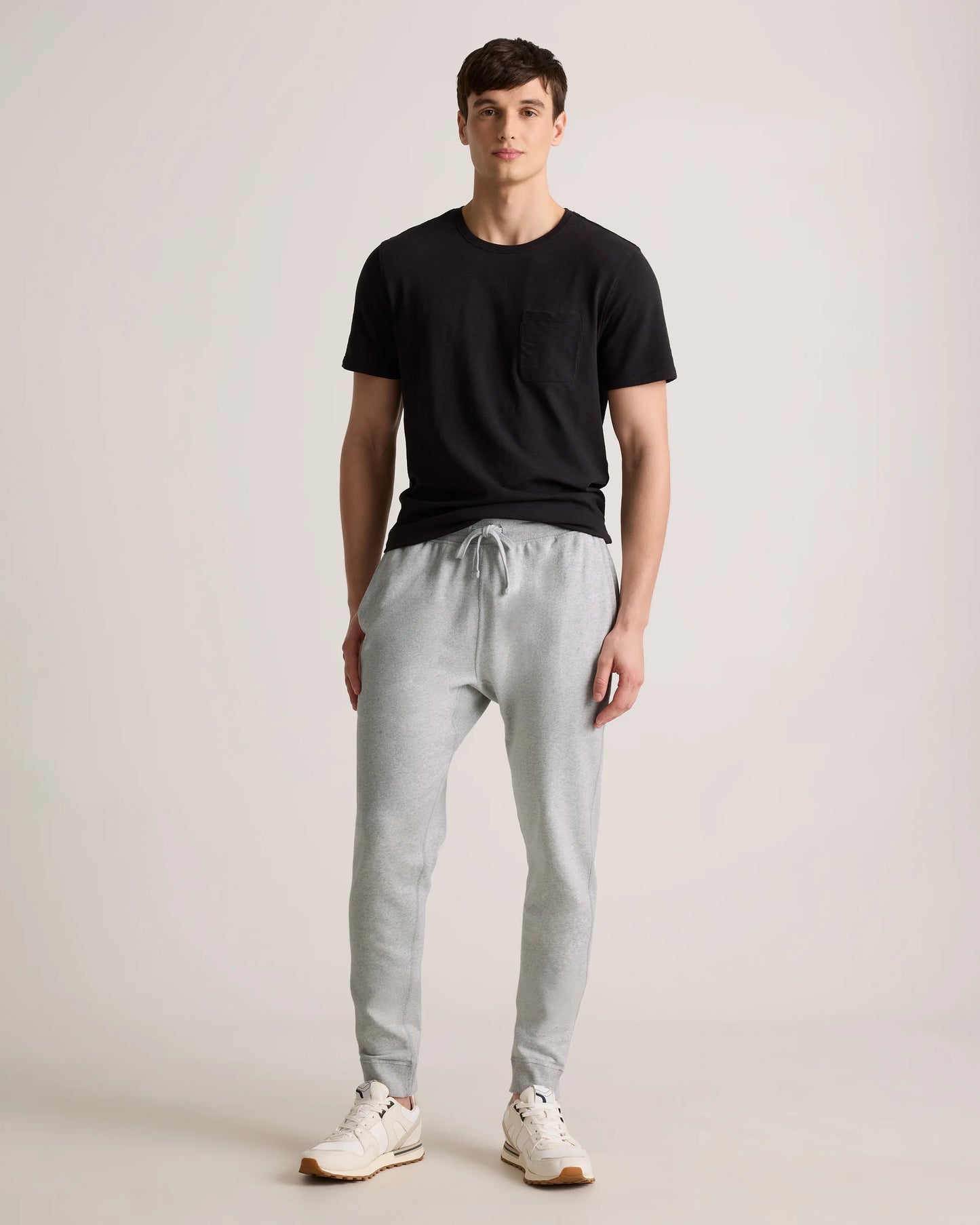Organic Midweight French Terry Slim Joggers - XS / Light Heather Grey
