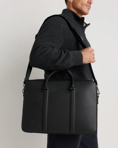 Italian Saffiano Briefcase - One Size / Hickory
