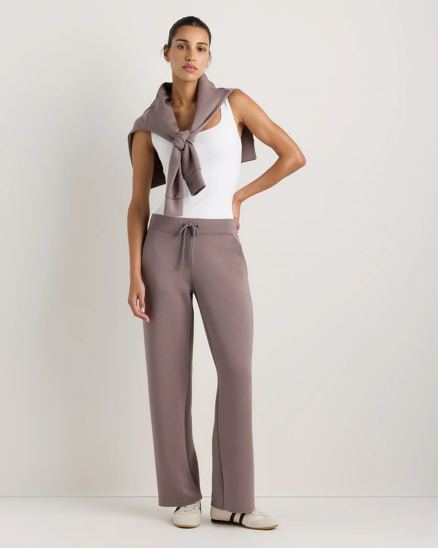 CloudComfort Wide Leg Pants - XS / Pebble Beige