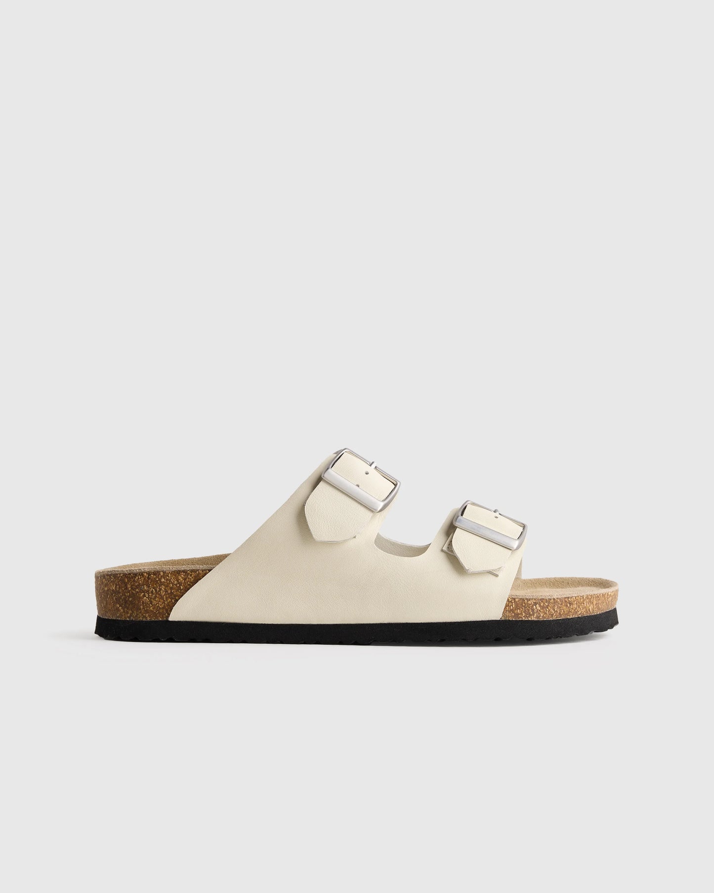 Nappa Leather Double Buckle Slide - 5 / Shell Pink