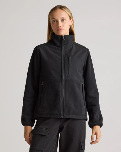 Polar Fleece Full-Zip Jacket - XS / Gravel/Bold Black