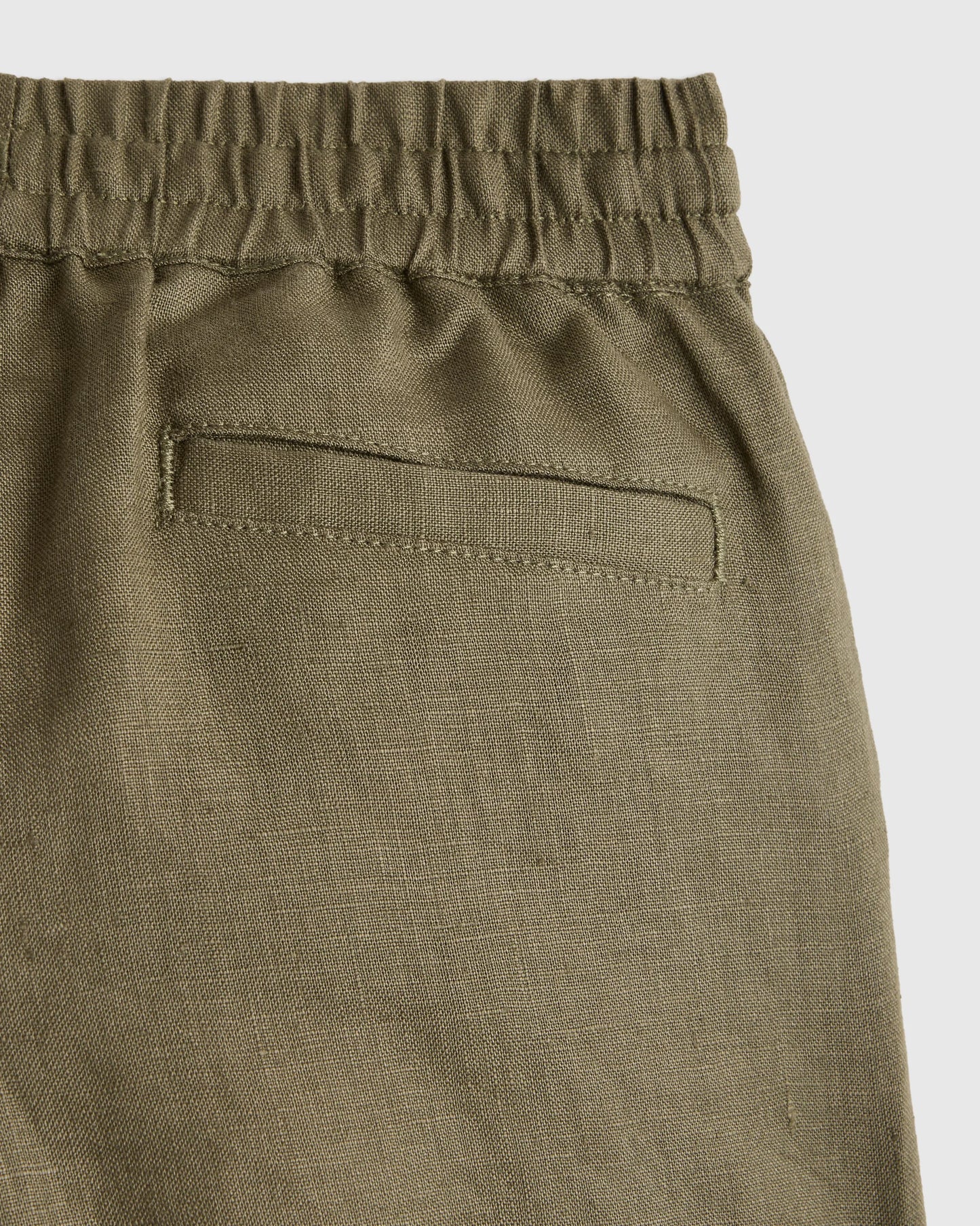 100% European Linen Drawstring Shorts - 2T / Vintage Pink Chambray