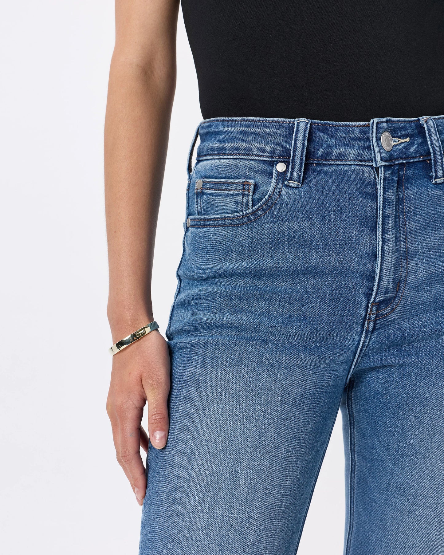 Bella Stretch Kick Flare Jeans - 24 / Deep Rinse