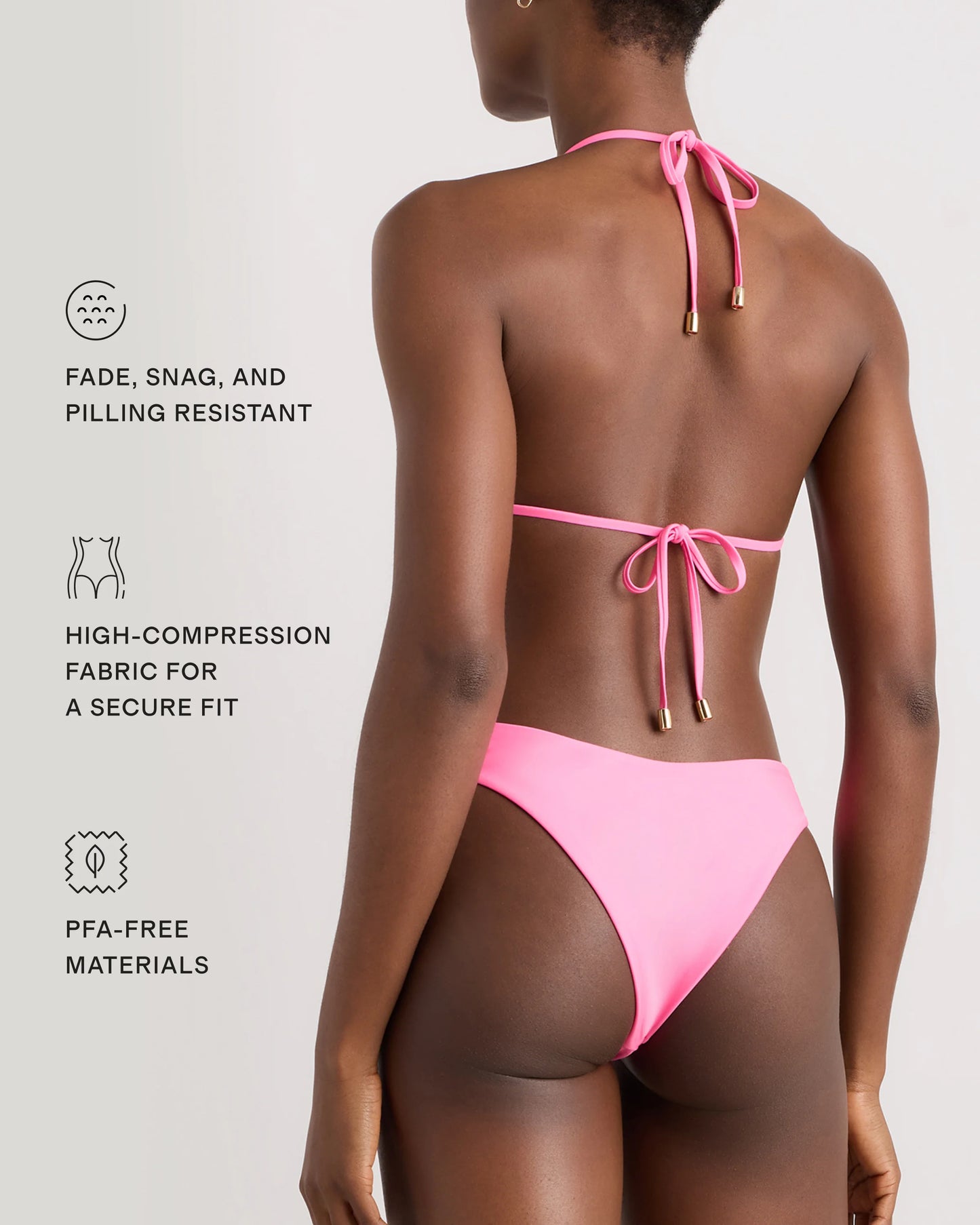 Italian High-Leg Bikini Bottom - XS / Mocha Midi Dot