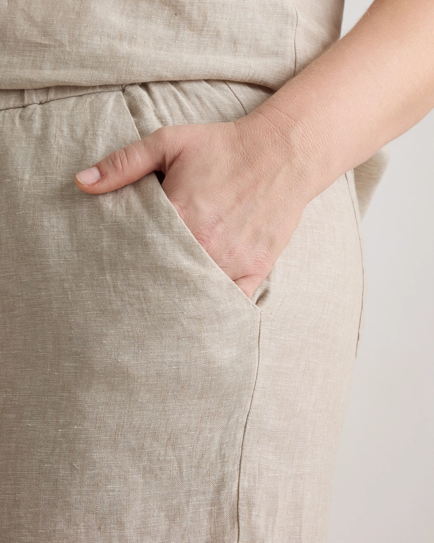 100% European Linen Pants - 1X / Bayberry Olive