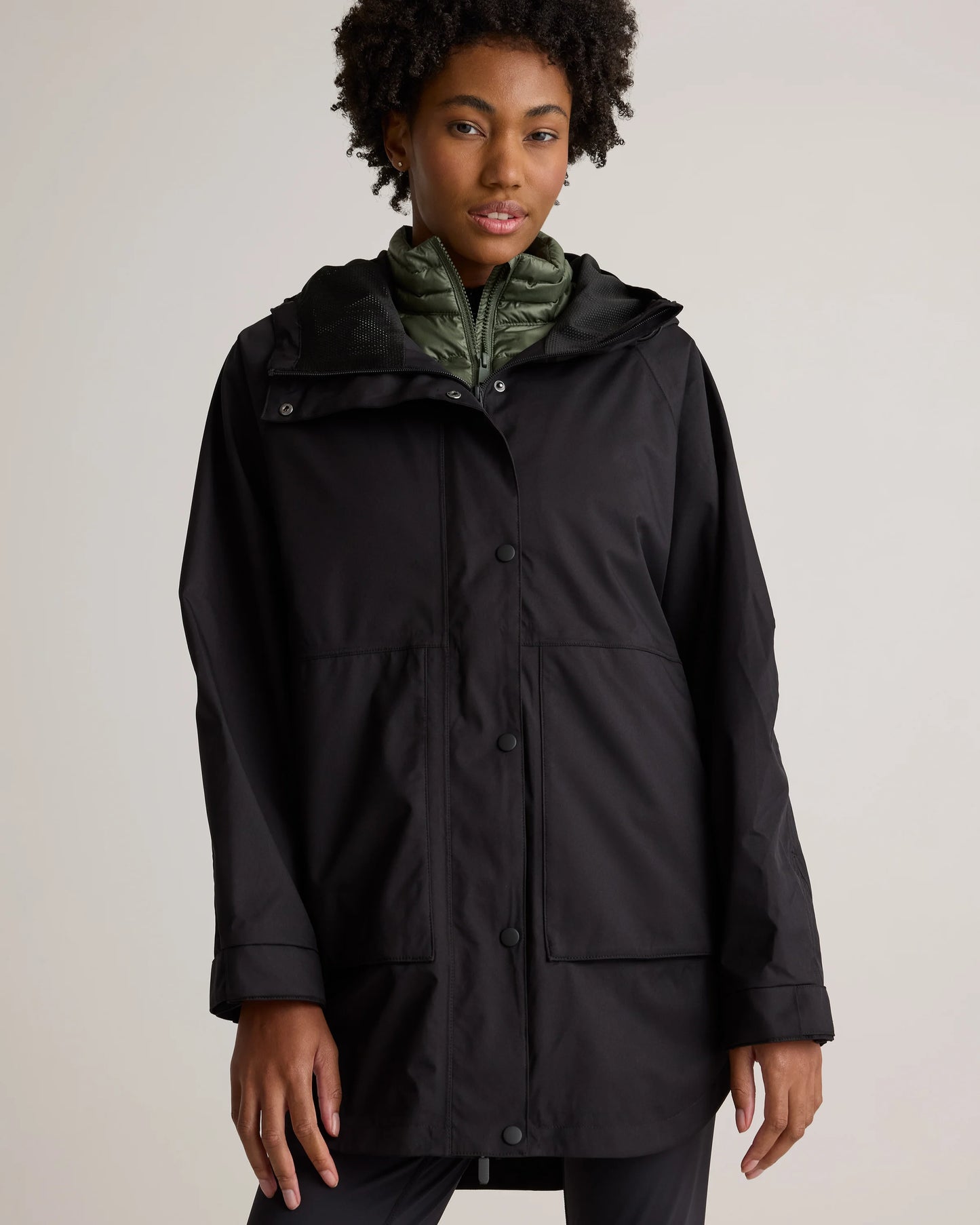 Weather Proof Oversized Rain Jacket - XS / Tea Green