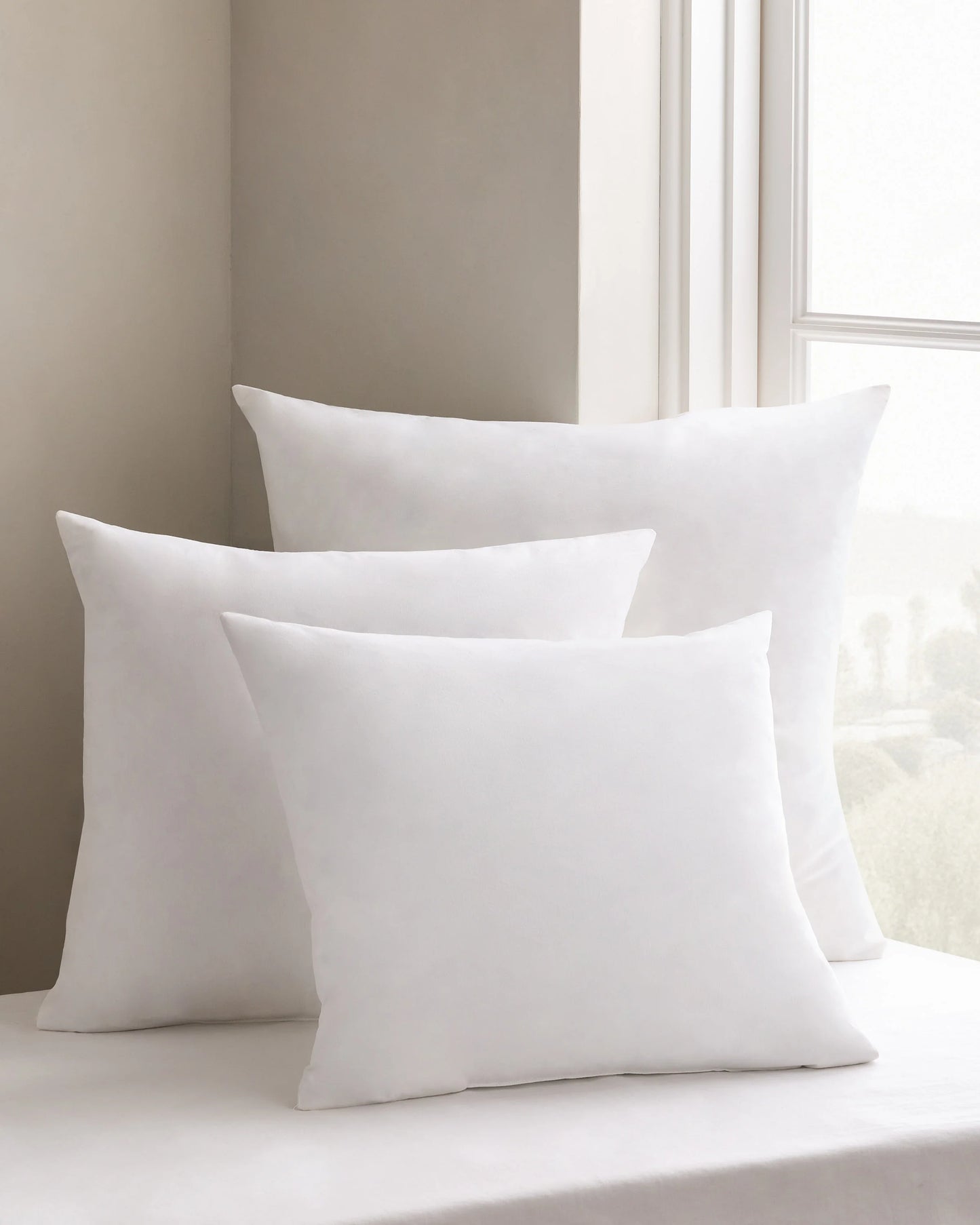 Premium Feather Pillow Insert (Set of 2) - 20x20 / No Color