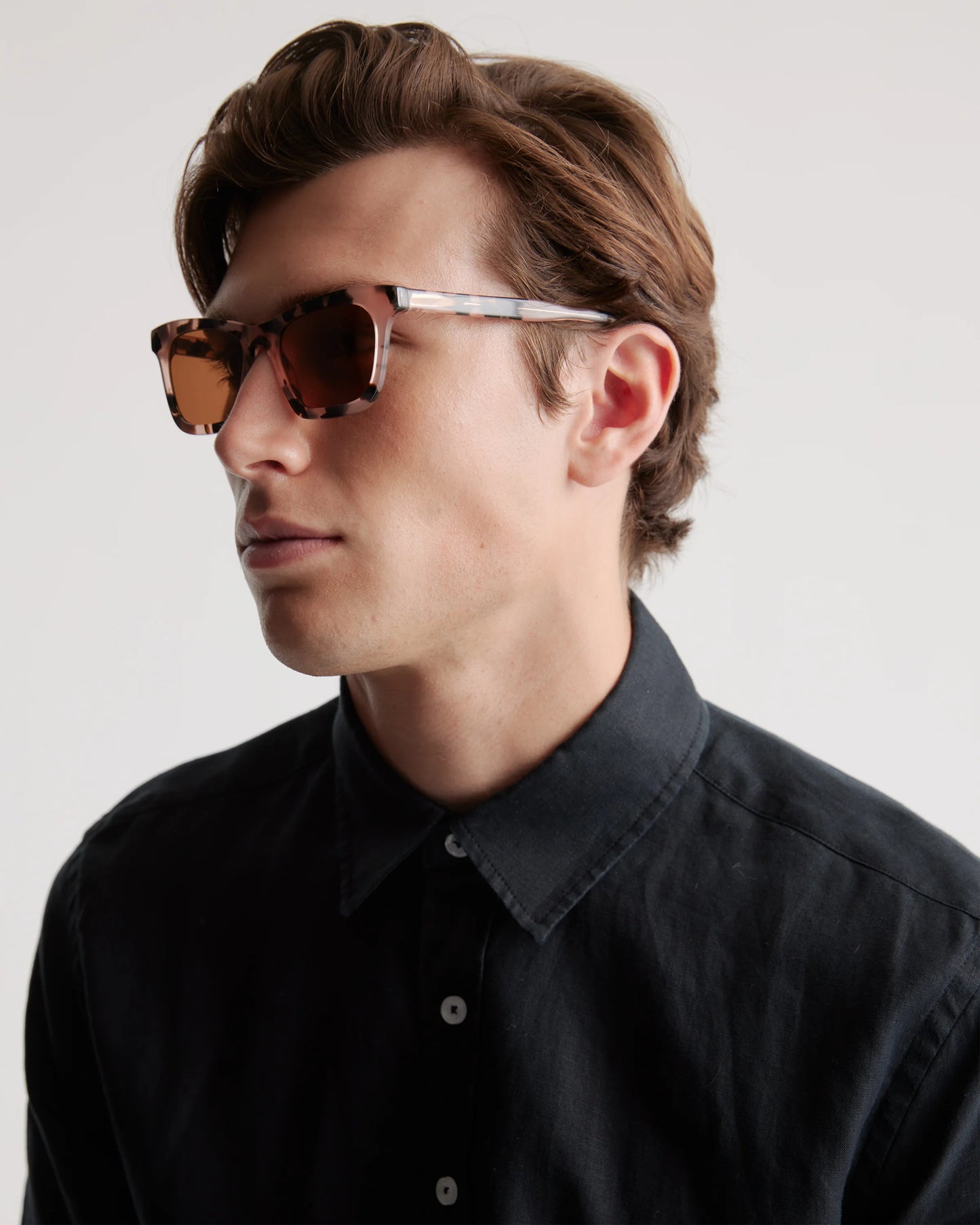 Luna Polarized Acetate Sunglasses - Narrow / Tan Tortoise with Brown Lens