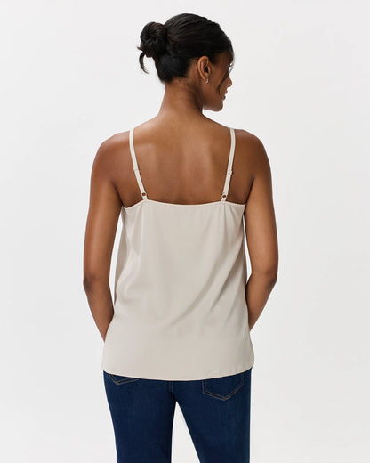 Washable Stretch Silk V-Neck Maternity Cami - XS / Moonstone Blue