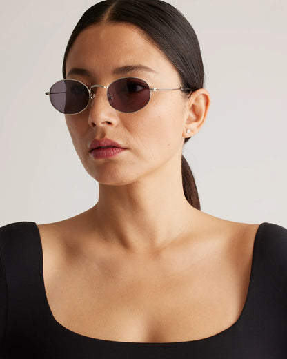 Venice Polarized Stainless Steel Sunglasses - Standard / Gold with Green lens