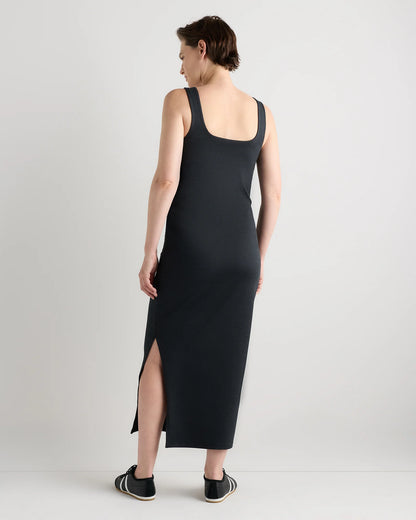 Ultra-Soft Maternity Midi Dress - XS / Heather Black
