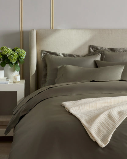 Signature Giza Cotton Sateen Euro Sham - Euro / Mineral