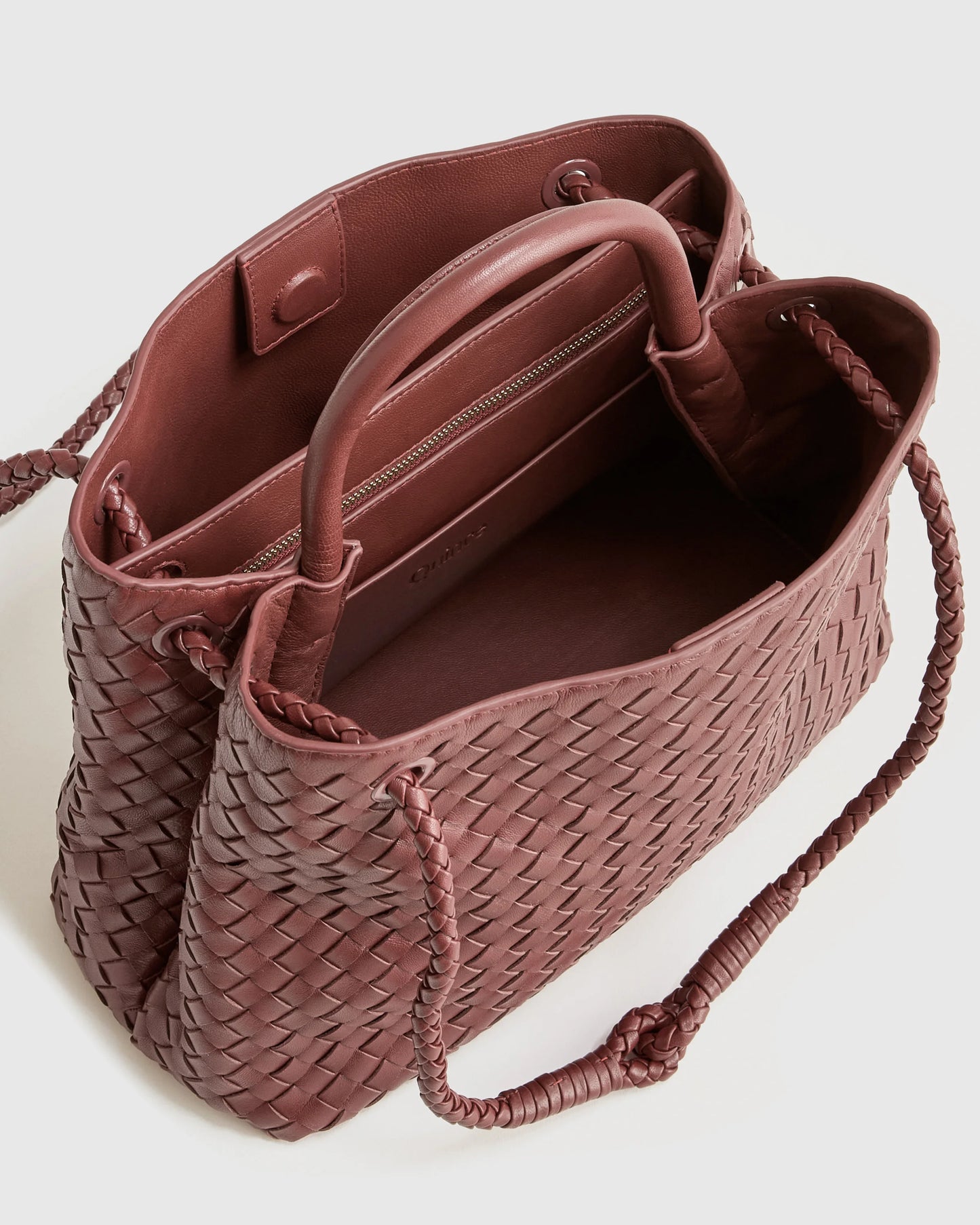 Romy Handwoven Satchel - One Size / Cognac