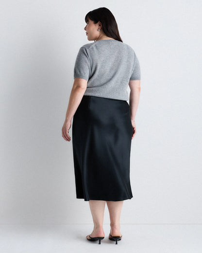 100% Washable Silk Skirt - 1X / Wine Tasting Red